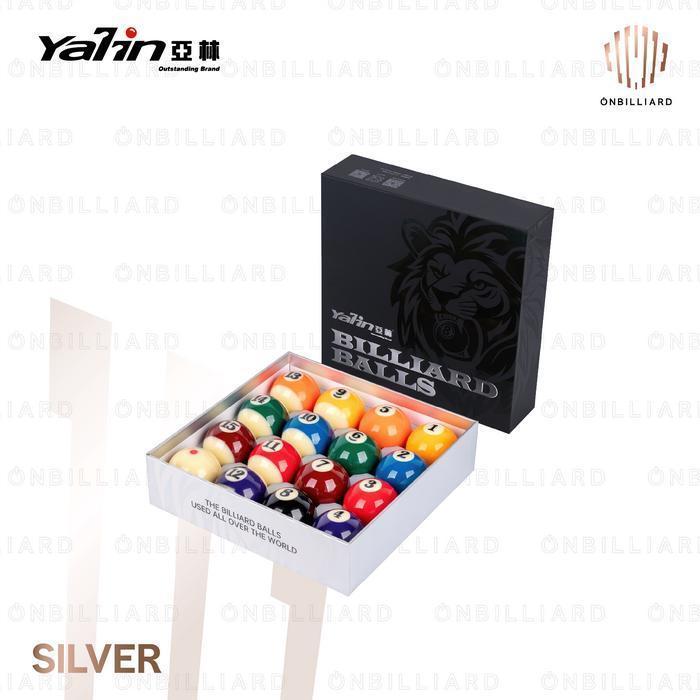 TERLARIS YALIN Billiard Ball Set 57.2mm Black White Bola Billiard Meja 7 8 9 ft Feet 2 1/4" 57,2mm B