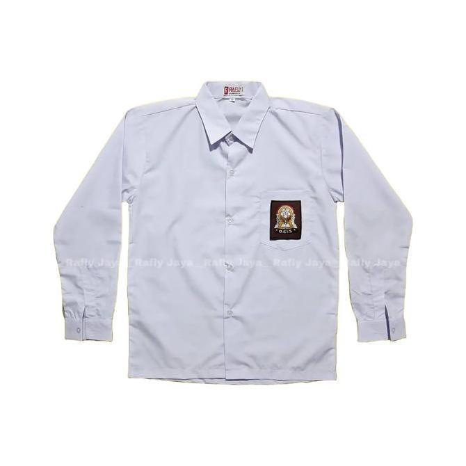 Baju Kemeja Putih SMA Lengan Panjang - Seragam Sekolah SMA - Rafly Jaya Casual Pria