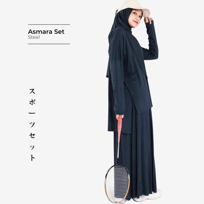 Bgs- Mininos Asmara Set 3In1 | Setelan Atasan Daily Olahraga Remaja Muslim Baju Atasan Bawahan Kekin