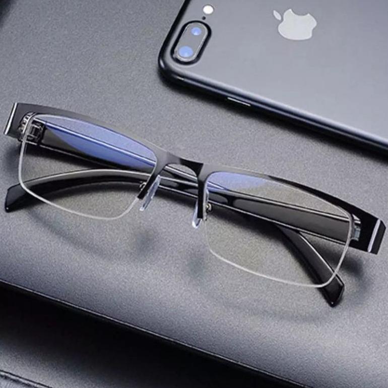 KACAMATA PLUS KACA MATA BACA LENSA BLUERAY FRAME BESI PRIA WANITA / KACA MATA ANTI RADIASI