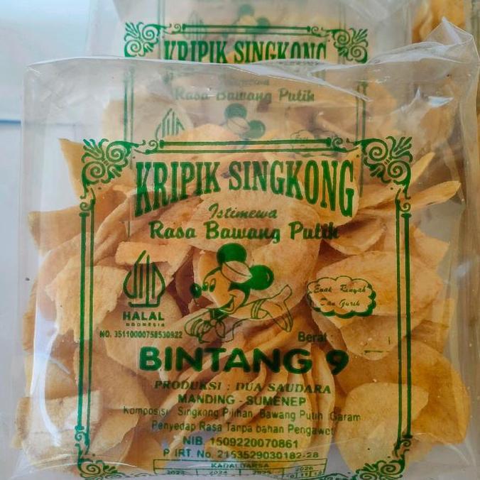 Keripik Singkong Madura Paket 10Pcs - Keripik Singkong Bintang 9 - Keripik Singkong Manding Sumenep 