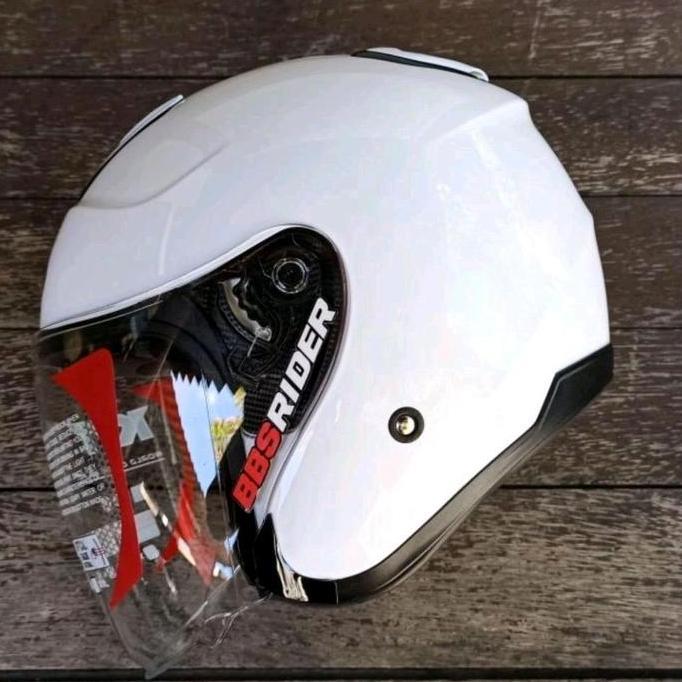 TERMURAH - Helm KYT Kyoto R Solid White / Putih Original - Half Face Single Visor