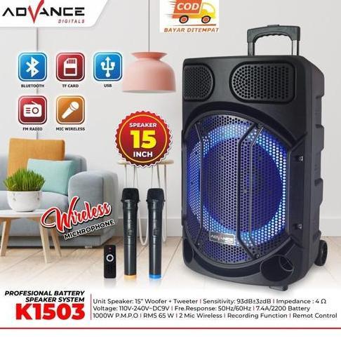 Speaker Meeting Bluetooth 15 Inch Advance Type: K1503 (Khusus Medan)