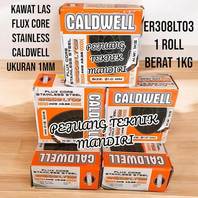 LOWARY KAWAT LAS FLUX CORE STAINLESS 1MM CALDWELL / KAWAT LAS FLUXCORE STAINLESS 1 MM CALDWELL