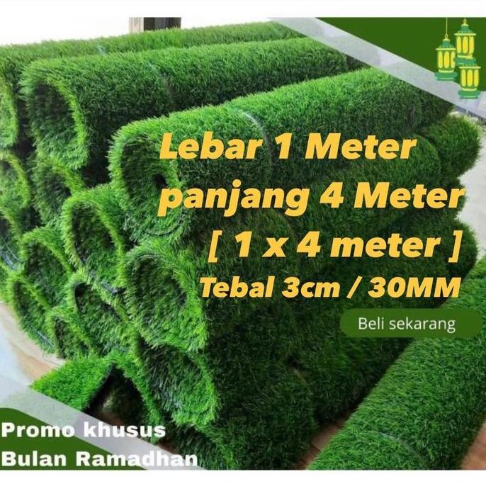 Rumput Sintetis Swiss Premium 3Cm 1 X 4 Meter /Rumput Sintetis Swiss /Rumput Sintetis Murah /Rumput 