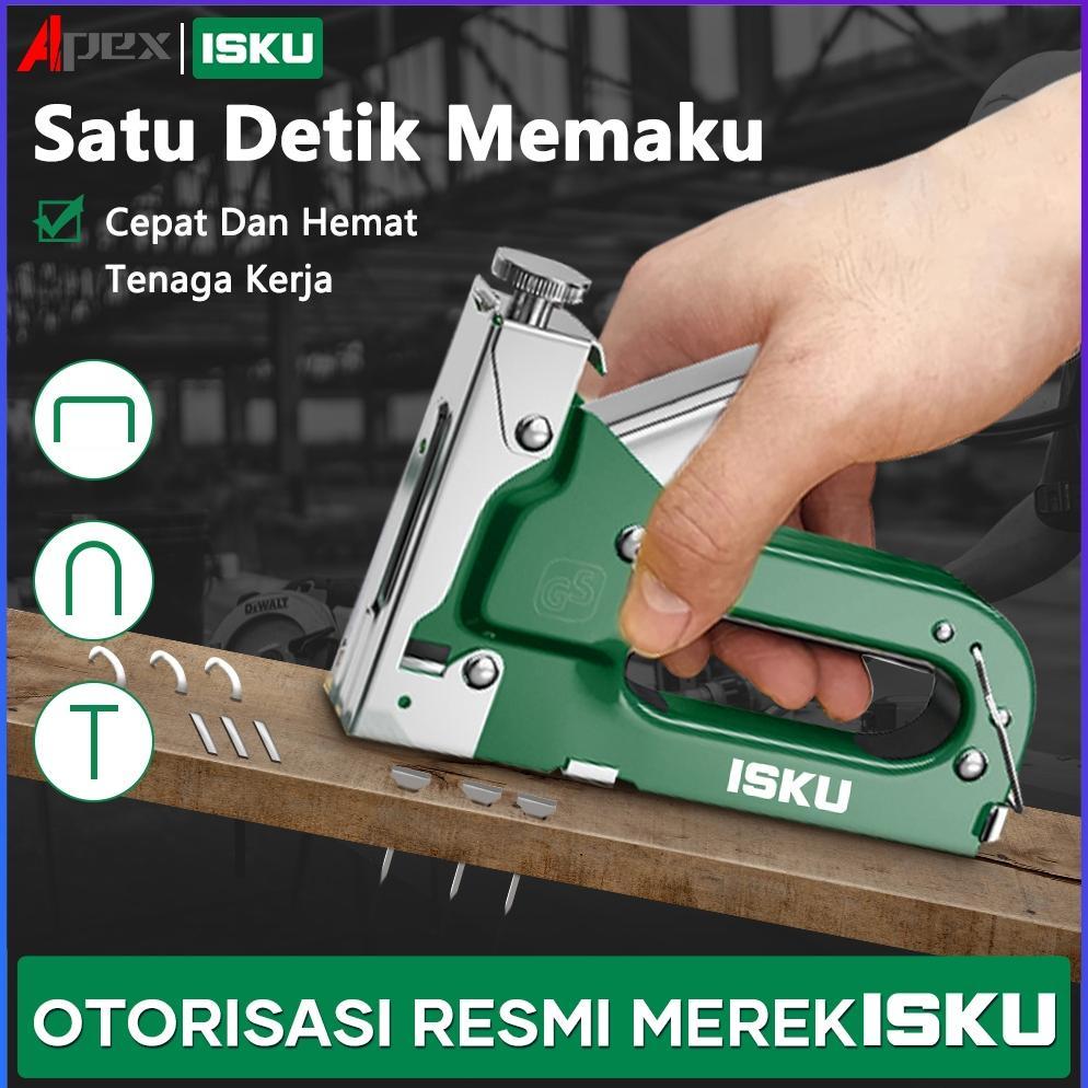 ISKU Isi Staples tembak jok motor/Stapler tembak kayu gun paku steples tembak 3 in 1 tacker Bisa 3 J