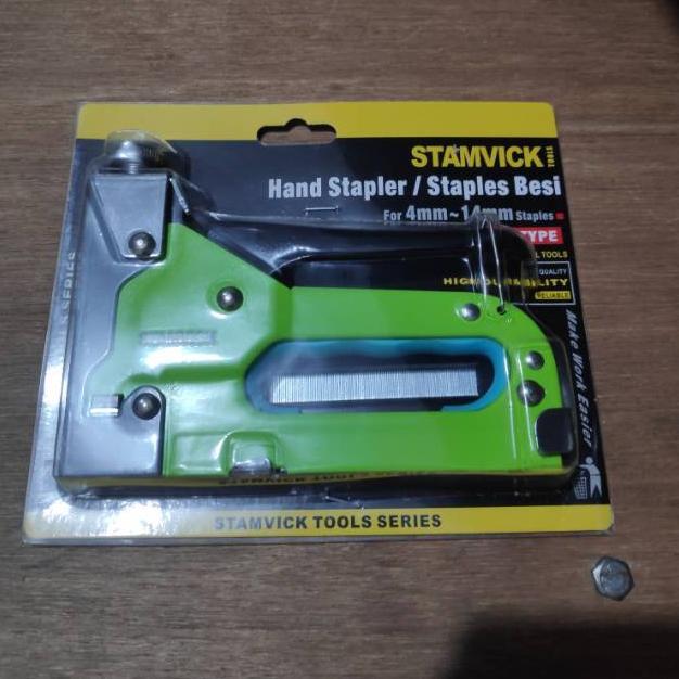 Staples tembak stamvick/ hand stapler/ steples tembak 4mm-14mm