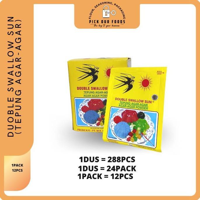 Agar Agar Swallow | Agar Agar Double Swallow Sun | Jelly Powder 1 dus