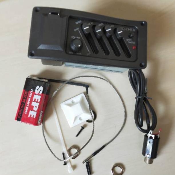Equalizer Gitar Akustik Preamp 7545 Komplit