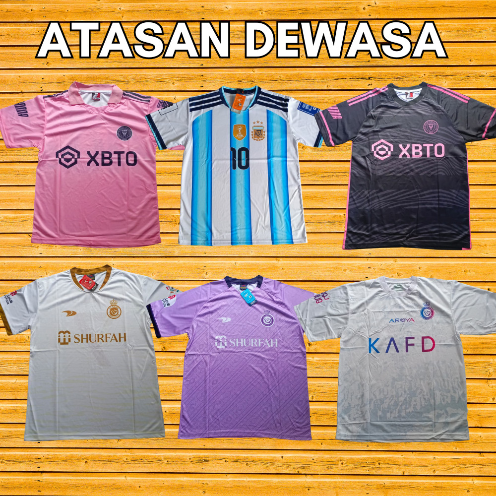 tshirt atasan baju bola al hilal home/jersey neymar al hilal/ jersey al hilal home printing dewasa