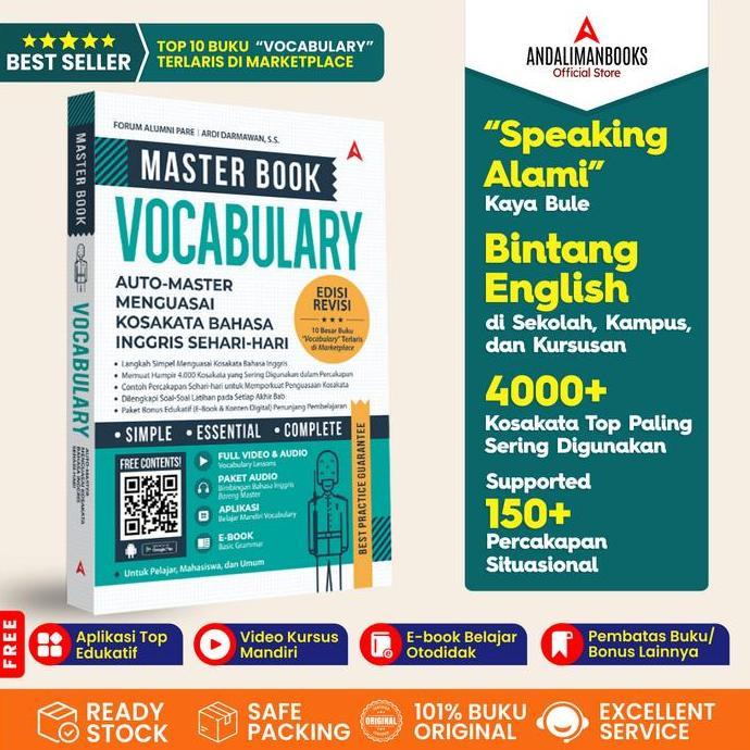 Buku KOSAKATA B. INGGRIS LENGKAP - Master Book VOCABULARY - Buku Belajar Bahasa Inggris kamus