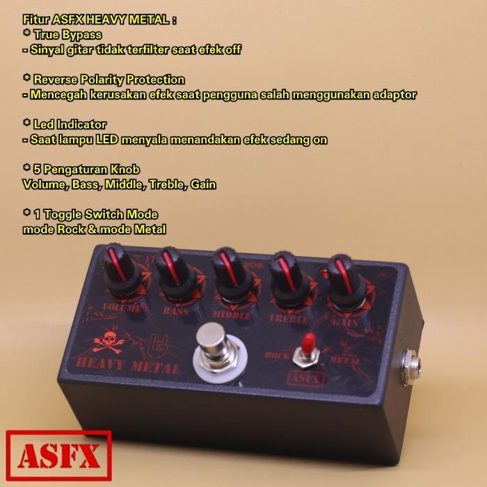 Efek Gitar Heavy Metal Asfx Murah Distortion Pedal Metal Distorsi Original Dan Terpercaya