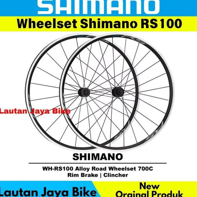 TERBARU Wheelset Shimano RS100 Rim Brake Alloy Clincher New