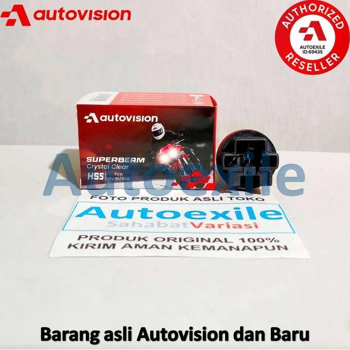 Autovision Crystal Clear HS5 Kuning Super Beam Bohlam Lampu Motor Honda PCX 125 Lama