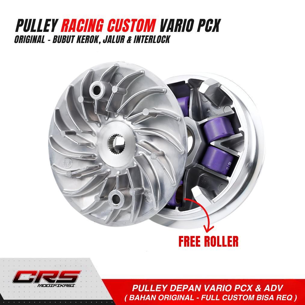 PULLEY VARIO CUSTOM BUBUT DRAJAT Pulley Rumah Roller Racing VARIO 125 150 PCX ADV  KERUK JALUR