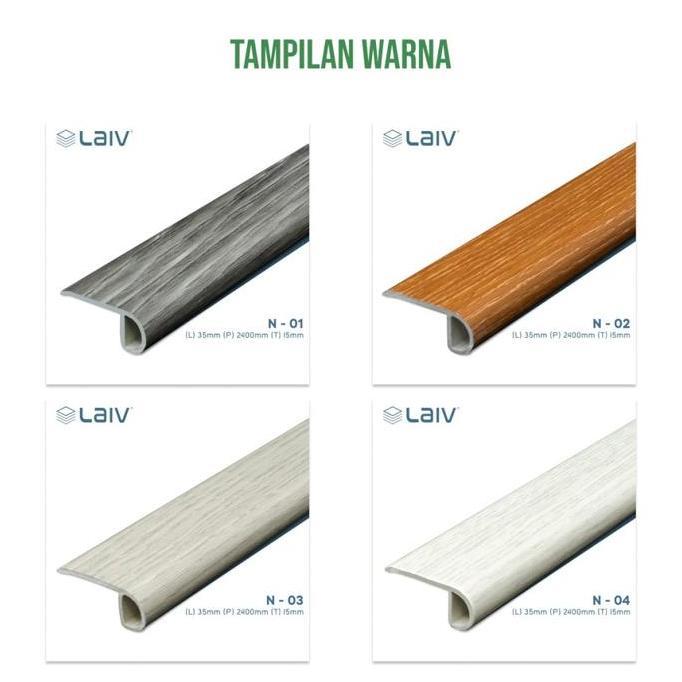 [LAIV] List Step Norsing PVC Aksesoris Tangga Vinyl SPC Lis Nosing Tangga Lantai Promo