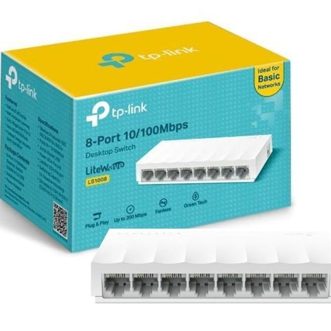 TERBARU - SWITHUB TP LINK 8 PORT 50/100MBPS HUB TP LINK LS1008S