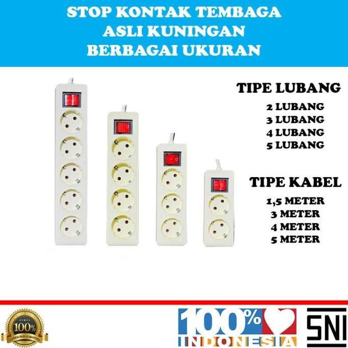 YGM STOP KONTAK + KABEL PANJANG COLOKAN LISTRIK STOPKONTAK 4 5 LOBANG SNI