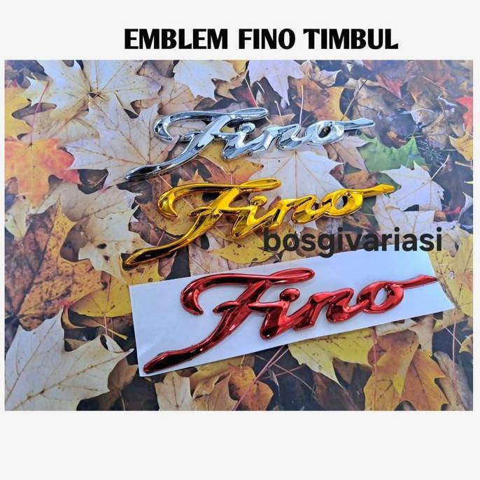 emblem fino sepasang / Logo fino timbul 3D /emblem yamaha fino / emblem tulisan fino / fino 125 MURA