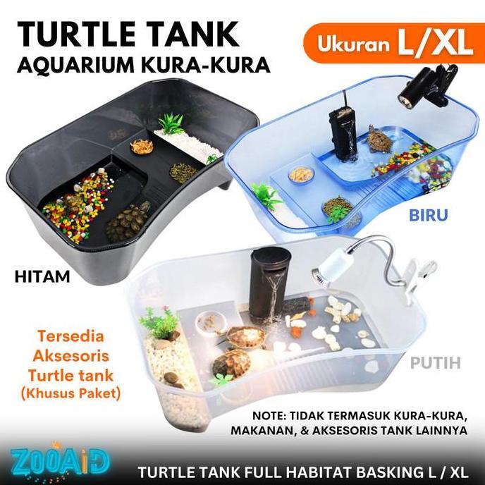 HARGA DISC - Tank Kura Kura Air L & XL Tempat Bak Ember Turtle Aquarium Akuarium Besar Kandang Kura2