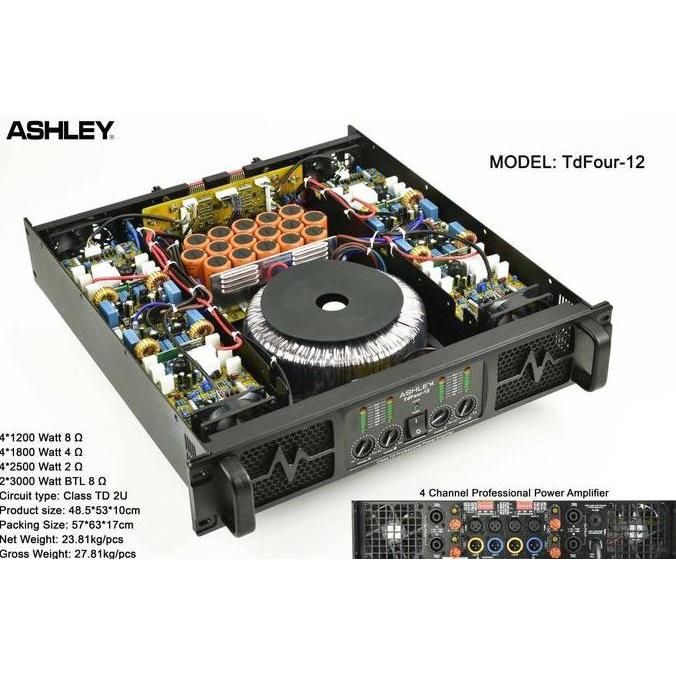 Promo POWER AMPLIFIER ASHLEY TDFOUR12 TD FOUR 12 TDFOUR 12 CLASS TD Diskon