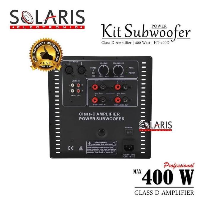 Promo Kit Power Subwoofer Aktif 400 Watt Class D HT-400D Diskon