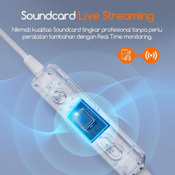 Ewimshonshop - Bonkyo Km8 Headphone Soundcard Karaoke Bluetooth 5.3 Reverb Real-Time Voice Changer R