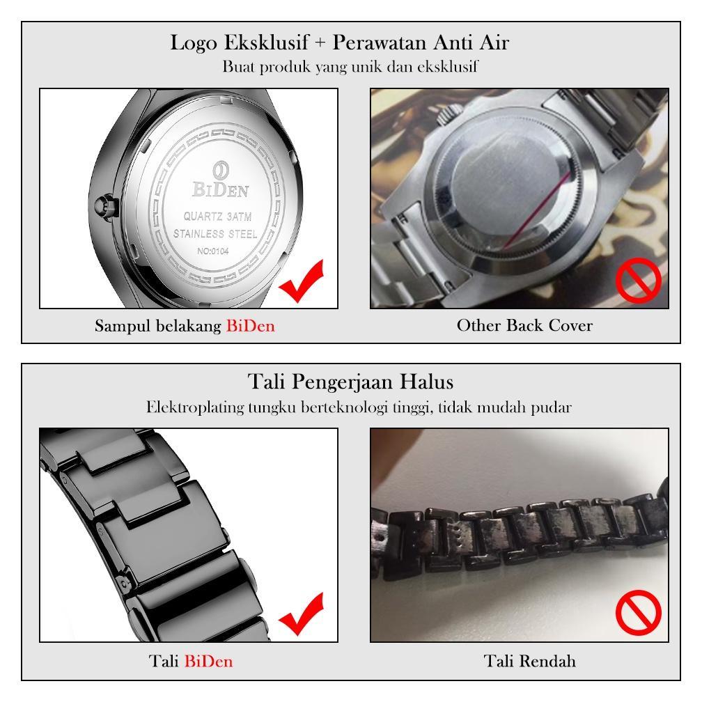 Biden Jam Tangan Couple Anti Air Mode Santai Kuarsa Jam Tangan Pria Jam Tangan Wanita