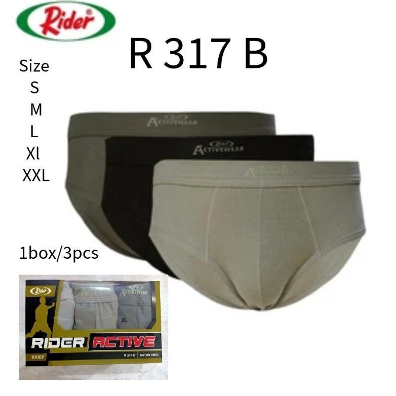 RIDER ACTIVE R 317 B CD Rider Pria Dewasa Celana Dalam Pria Dewasa (isi 3pcs)