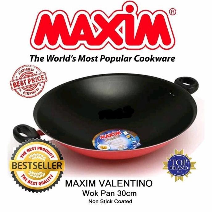 WAJAN TEFLON MAXIM 30CM/PENGGORENGAN MAXIM TEFLON 30CM/KUALI TEFLON