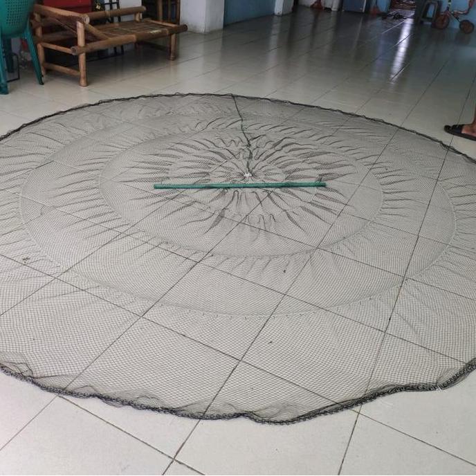 Jala Lempar 12 Feet Nilon 3,2 Meter 3/4 Inci Udang Ikan Siap Pakai