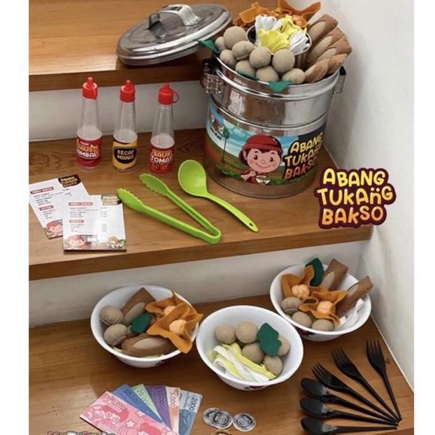 HEPIKIDO abang tukang bakso pretend play belajar bermain peran penjual dan pembeli bakso