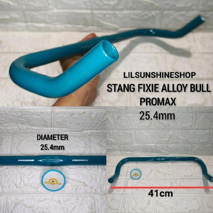 Stang Sepeda Fixie PROMAX Handlebar Bullhorn Standard 25.4mm Setir Tanduk Alloy