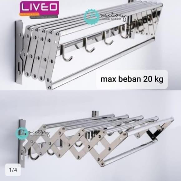 ORIGINAL Jual Jemuran handuk Stainless Liveo LV-303 I Gantungan Baju Handuk READY STOCK