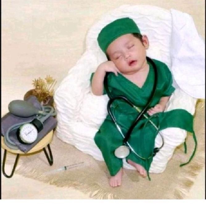 SIAPKIRIM baju dokter bayi baju dokter anak custum newborn baju dokter newborn properti foto newborn