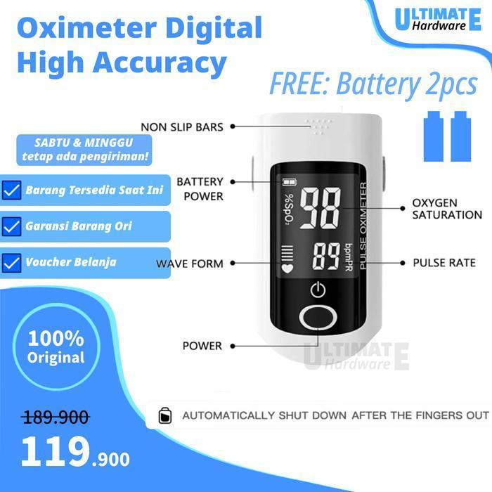 Oximeter LED Digital Saturasi Oksigen Darah Sp O2 Oksimeter Jantung