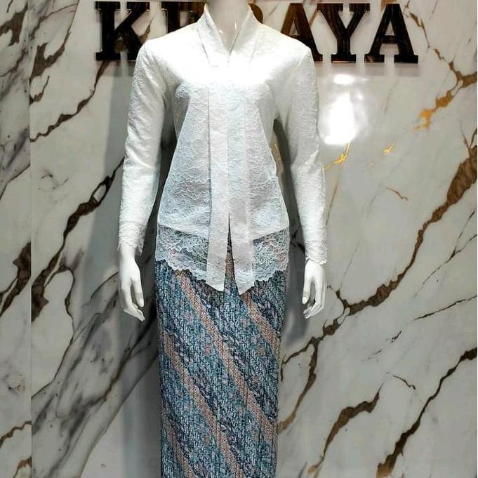 setelan  Kerahkebaya kartini pendek/brukat non gliter/baju kondangan/baju set pesta/kebaya modern Br