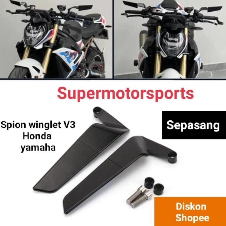 Spion winglet V3 Model Ducati Spion Variasi New NMAX Aerox Genio Vario 160 PCX Adv Vixion satria Fu 