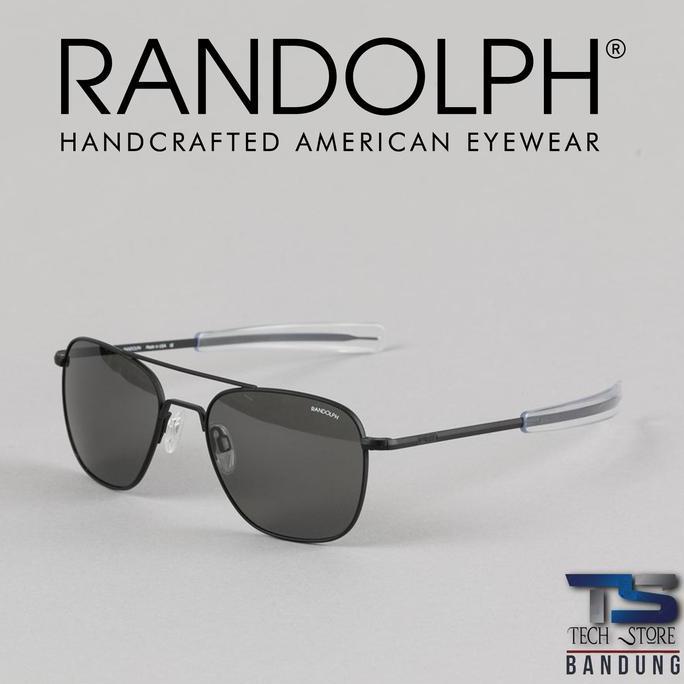 Randolph Aviator Sunglasses - Matte Black & American Gray
