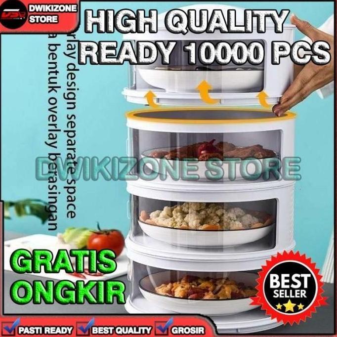 Bestone- [ORIGINAL] RAK MAKANAN TUDUNG SAJI 4 SUSUN 4 TINGKAT FOOD COVER MAKAN