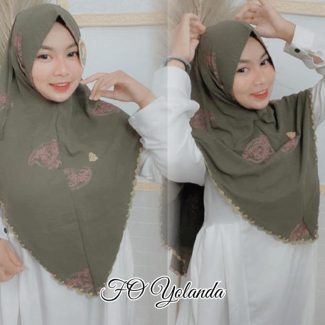 DEWISA SHOP+ Hijab Semi jumbo Yolanda cringkel soft pad ori Fo hijab Dewasa Muslim Instan