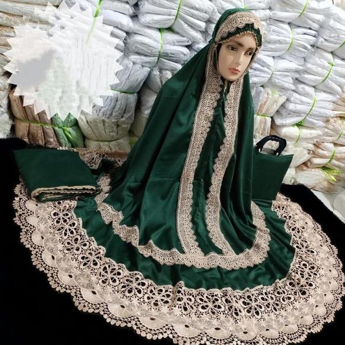 Mukena dewasa andin ikatan cinta jumbo kd full renda seroja terbaru mukena prada princess keong sero