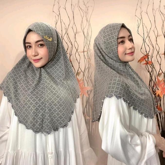 Athallahjuliehijab-Jilbab instan bergo Tasya renda sulam cantik by FO hijab wanita muslim