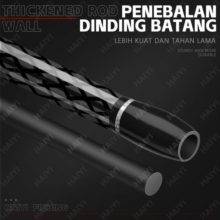 Haiyi Fishing Joran Ul Carbon 165M/1.8M/1.98M Lentur 3-6Lbs Carbon Padat/Joran Ultralight Ul Ajiro S