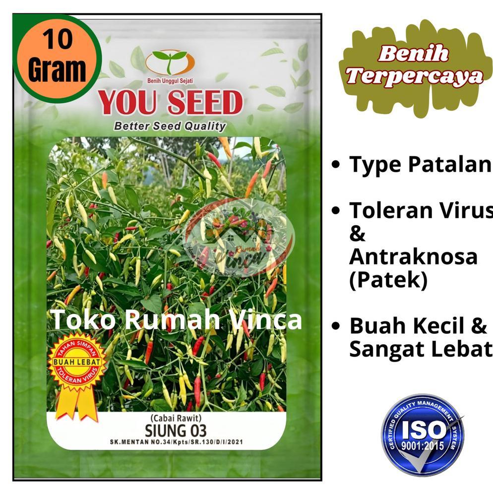 Benih Bibit Cabe Rawit Setan tipe Patalan SIUNG 03 dari cap You Seed isi 10 gram