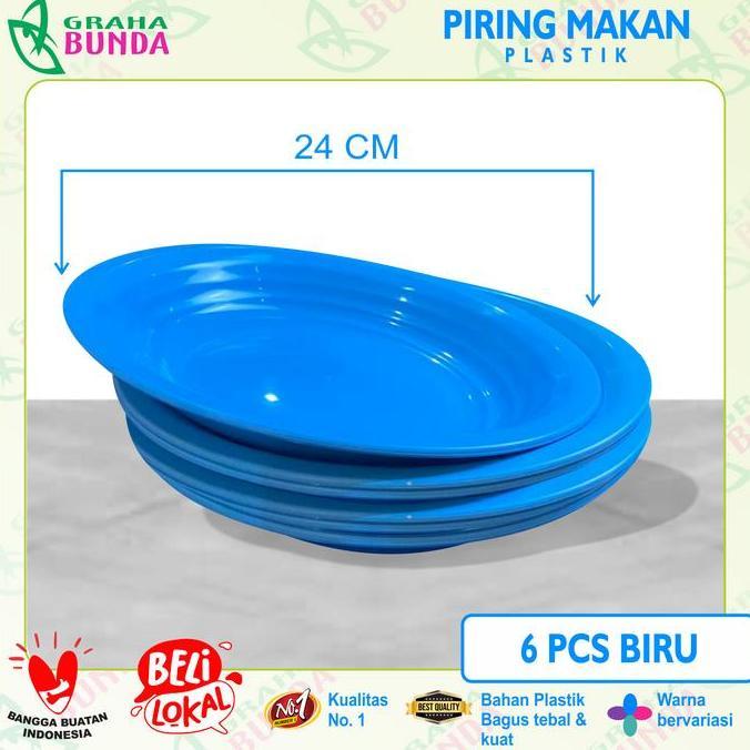 Premium Paket Piring Plastik 3 Pcs / 6 Pcs / 12 Pcs / Piring Makan Plastik / Piring Plastik Makan