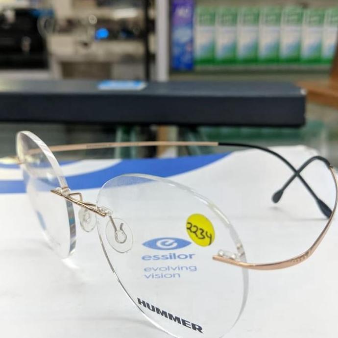 Frame Kacamata Pria Rimless Titanium