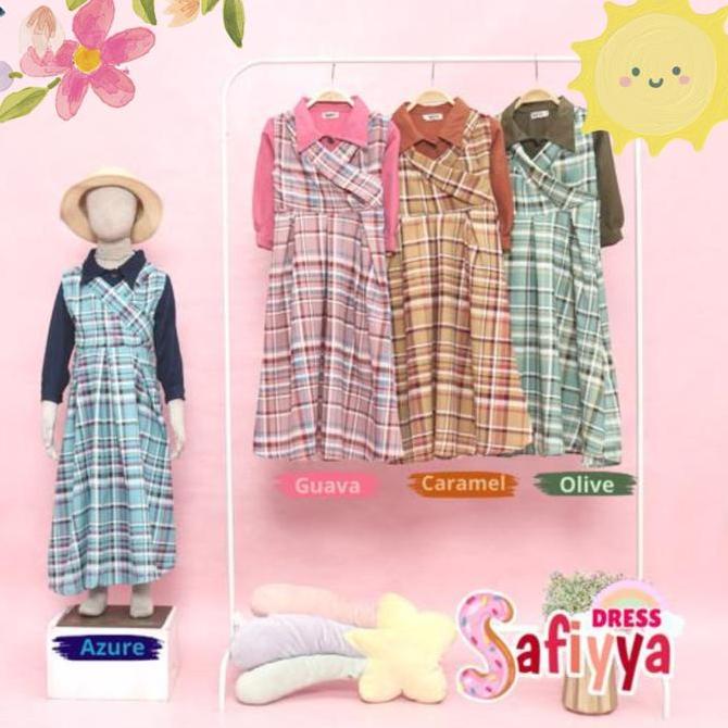 Dress Anak Muslim Gamis Anak Safiyya Dress by Mysha Kids Muslimah kerah kotak