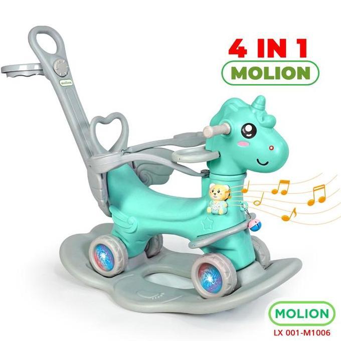 Berkualitas! Kuda-Kudaan Anak 4 IN 1 M1006 Mainan Multifungsi Molion, Edukasi & Motorik