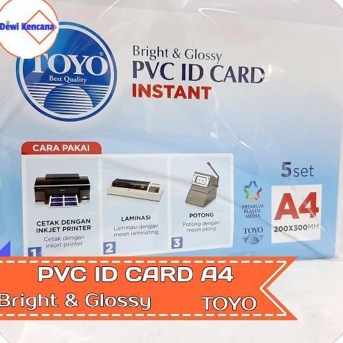 Atkkita- Kertas Pvc Id Card Instant A4 Toyo 5 Set